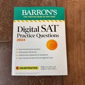Barron's Digital‎ SAT Practice Questions 2024 Test Prep Book